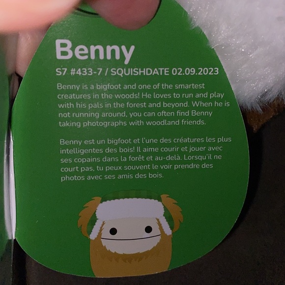 Squishmallows Benny the winter big foot - Picture 5 of 5